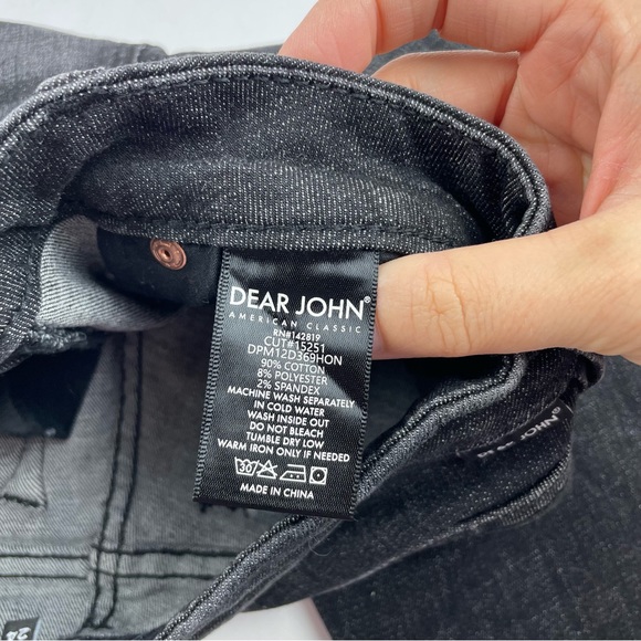 Dear John Joy Rich Skinny Black Purple Velvet Stripe Denim Jeans Women Size 24 - Picture 7 of 9